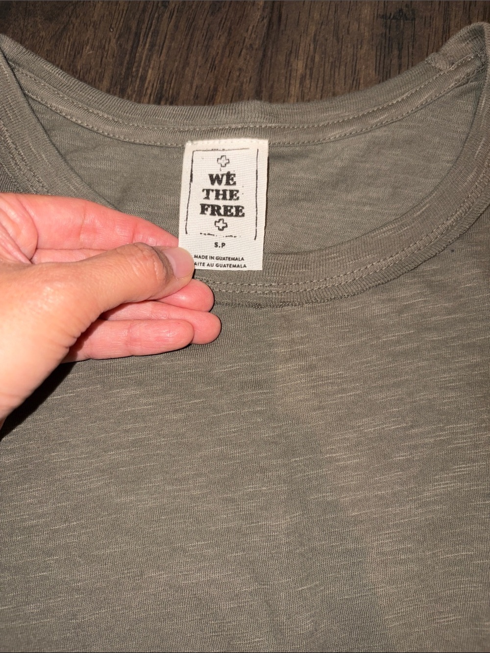 Free People Soft Olive Boxy Tee - Picture 2 of 6